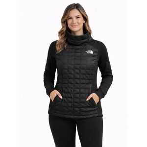 THE NORTH FACE ThermoBall Pullover Jacket Womens Small Black Quilted Hybrid